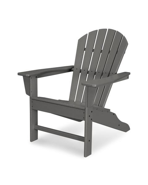 Polywood Polywood Slate Grey South Beach Adirondack Slate Grey Adirondack Chair SBA15GY 845748042901