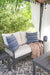 Polywood Polywood Slate Grey Vineyard 4-Piece Deep Seating Set Slate Grey / Natural Linen Seating Sets PWS317-2-GY152939 190609171451