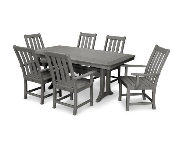 Polywood Polywood Slate Grey Vineyard 7-Piece Dining Set Slate Grey Dining Sets PWS407-1-GY 190609064340