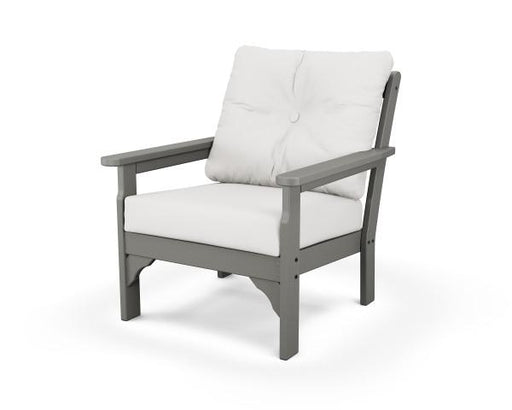 Polywood Polywood Slate Grey Vineyard Deep Seating Chair Slate Grey / Natural Linen Seating Chair GN23GY-152939 190609138348