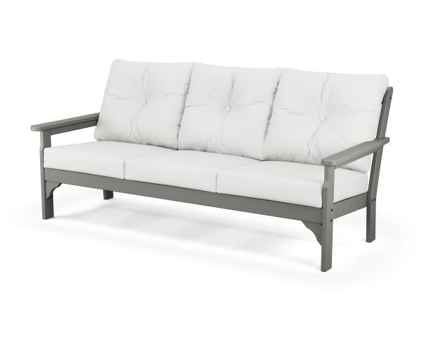 Polywood Polywood Slate Grey Vineyard Deep Seating Sofa Slate Grey / Natural Linen Sofa GN69GY-152939 190609138829