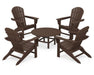 Polywood Polywood South Beach 5-Piece Conversation Group Mahogany Adirondack Chair PWS105-1-MA 190609038389