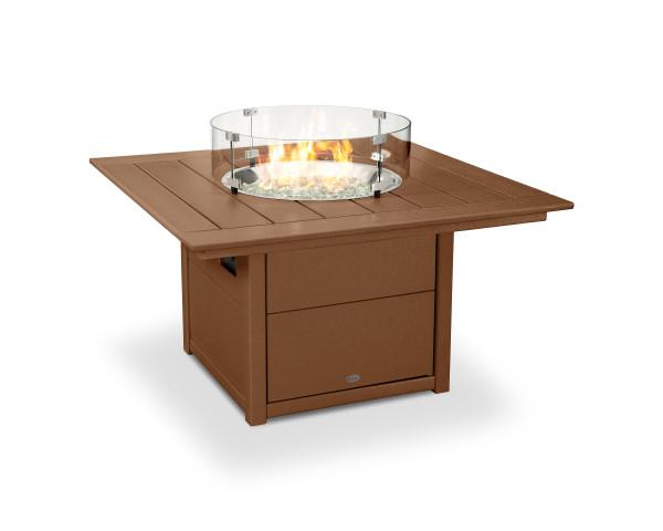 Polywood Polywood Square 42" Fire Pit Table Teak Table CTF42STE 190609063077
