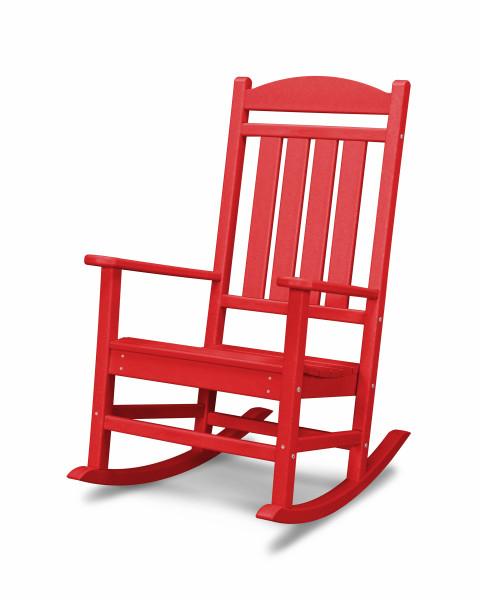 Polywood Polywood Sunset Red Presidential Rocking Chair Sunset Red Rocking Chair R100SR 845748014403