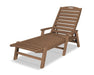 Polywood Polywood Teak Nautical Chaise with Arms Teak Chaise Lounger NCC2280TE 845748001762