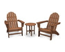 Polywood Polywood Vineyard 3-Piece Adirondack Set Teak Adirondack Chair PWS399-1-TE 190609058202