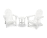 Polywood Polywood Vineyard 3-Piece Adirondack Set White Adirondack Chair PWS399-1-WH 190609058219