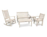 Polywood Polywood Vineyard 5-Piece Bench & Rocking Chair Set Sand Rocking Chair PWS357-1-SA 190609058851