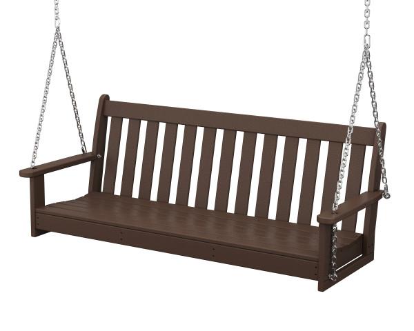 Polywood Polywood Vineyard 60" Porch Swing Mahogany Porch Swing Bed GNS60MA 845748009522