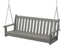 Polywood Polywood Vineyard 60" Porch Swing Slate Grey Porch Swing Bed GNS60GY 845748055727