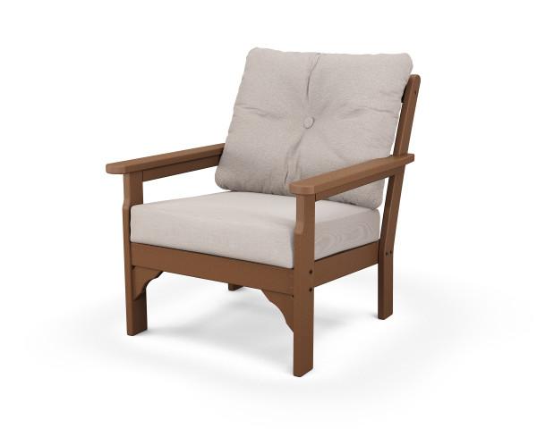 Polywood Polywood Vineyard Deep Seating Chair Teak / Dune Burlap Seating Chair GN23TE-145999 190609138379