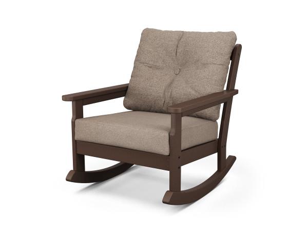 Polywood Polywood Vineyard Deep Seating Rocking Chair Mahogany / Spiced Burlap Rocking Chair GNR23MA-146010 190609172267