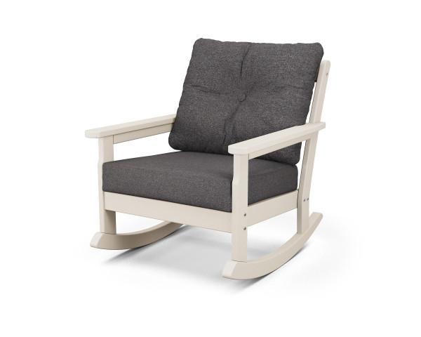 Polywood Polywood Vineyard Deep Seating Rocking Chair Sand / Ash Charcoal Rocking Chair GNR23SA-145986 190609172298