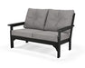 Polywood Polywood Vineyard Deep Seating Settee Black / Grey Mist Seating Sets GN46BL-145980 190609138546