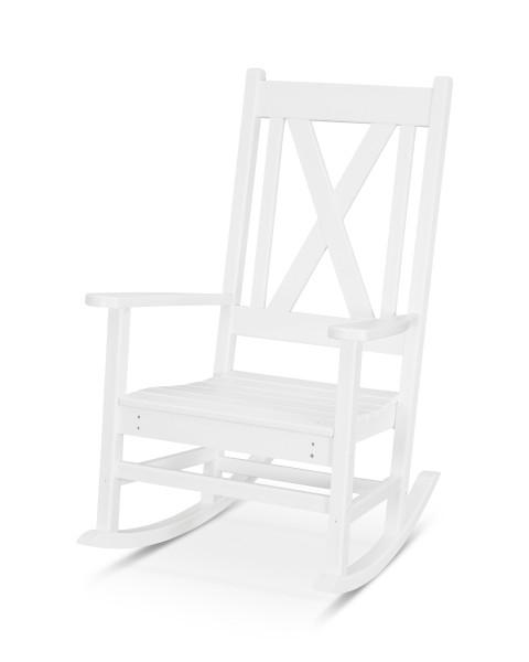 Polywood Polywood White Braxton Porch Rocking Chair White Rocking Chair R180WH 190609112669