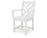 Polywood Polywood White Chippendale Dining Arm Chair White Arm Chair CDD200WH 845748027083