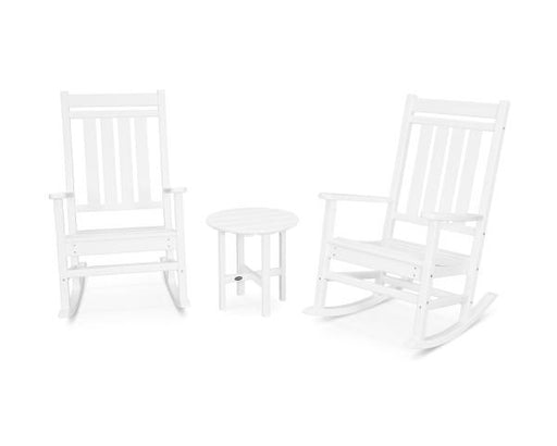 Polywood Polywood White Estate 3-Piece Rocking Chair Set White Rocking Chair PWS471-1-WH 190609114014