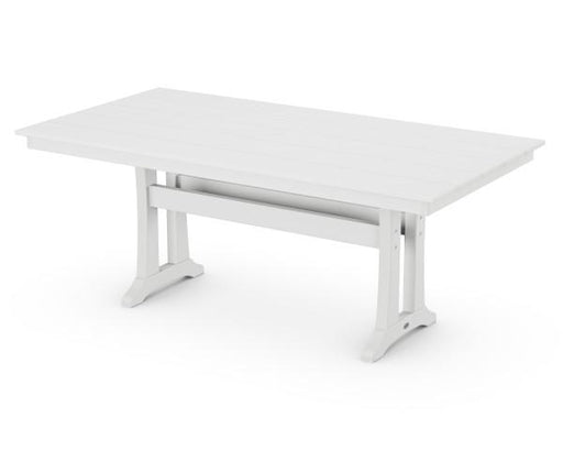 Polywood Polywood White Farmhouse Trestle 37" x 72" Dining Table White Dining Table PL83-T1L1WH 190609013553
