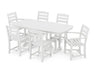 Polywood Polywood White La Casa Cafš 7-Piece Dining Set White Dining Sets PWS131-1-WH 845748050432