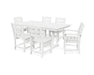 Polywood Polywood White Lakeside 7-Piece Farmhouse Dining Set White Dining Sets PWS516-1-WH 190609143700