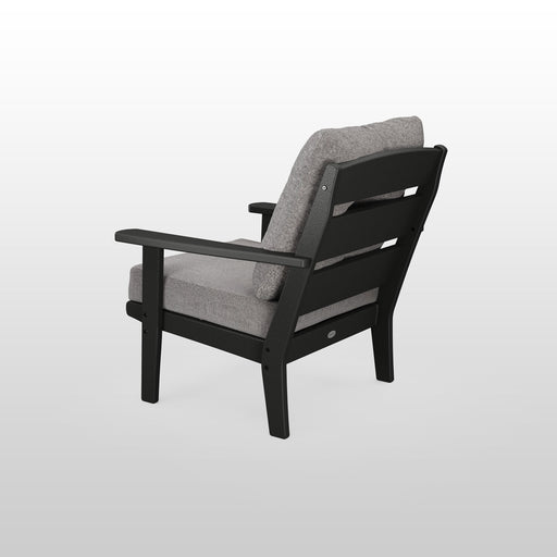 Polywood Polywood White Lakeside Deep Seating Chair White / Marine Indigo Seating Chair 4411-WH145991 190609136764