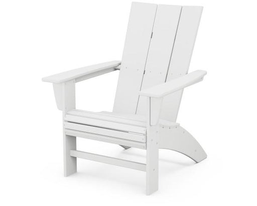 Polywood Polywood White Modern Curveback Adirondack Chair White Adirondack Chair AD620WH 190609046759