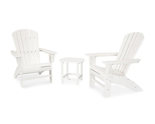 Polywood Polywood White Nautical 3-Piece Curveback Adirondack Set White Adirondack Chair PWS419-1-WH 190609071737