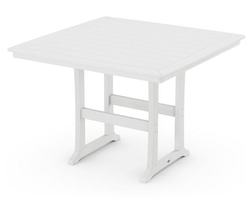 Polywood Polywood White Nautical Trestle 59" Bar Table White Bar Table PLB85-T2L1WH 190609017360