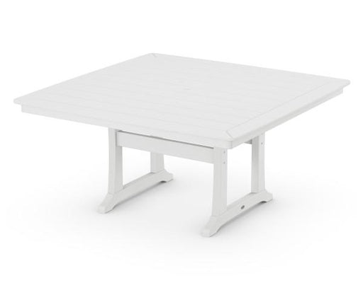 Polywood Polywood White Nautical Trestle 59" Dining Table White Dining Table PL85-T2L1WH 190609016899