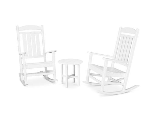Polywood Polywood White Presidential 3-Piece Rocker Set White Rocking Chair PWS109-1-WH 845748031967