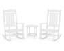 Polywood Polywood White Presidential Rocker 3-Piece Set White Rocking Chair PWS166-1-WH 190609007026