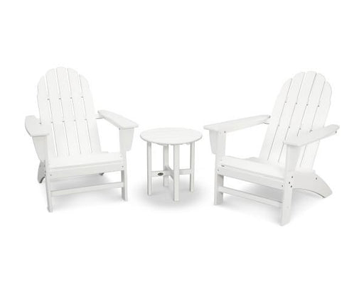 Polywood Polywood White Vineyard 3-Piece Adirondack Set White Adirondack Chair PWS399-1-WH 190609058219