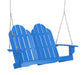 Wildridge Wildridge Classic 4 ft. Recycled Plastic Adirondack Porch Swing Blue Porch Swing LCC-204-BL