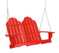 Wildridge Wildridge Classic 4 ft. Recycled Plastic Adirondack Porch Swing Bright Red Porch Swing LCC-204-BR