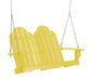 Wildridge Wildridge Classic 4 ft. Recycled Plastic Adirondack Porch Swing Lemon Yellow Porch Swing LCC-204-LY