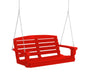 Wildridge Wildridge Classic 4 ft. Recycled Plastic Classic Porch Swing Bright Red Poly Porch Swing LCC-202-BR