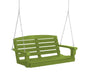 Wildridge Wildridge Classic 4 ft. Recycled Plastic Classic Porch Swing Lime Green Poly Porch Swing LCC-202-LG