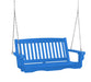 Wildridge Wildridge Classic 4 ft. Recycled Plastic Mission Porch Swing Blue Poly Porch Swing LCC-205-BL