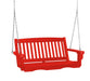 Wildridge Wildridge Classic 4 ft. Recycled Plastic Mission Porch Swing Bright Red Poly Porch Swing LCC-205-BR