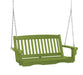 Wildridge Wildridge Classic 4 ft. Recycled Plastic Mission Porch Swing Lime Green Poly Porch Swing LCC-205-LG