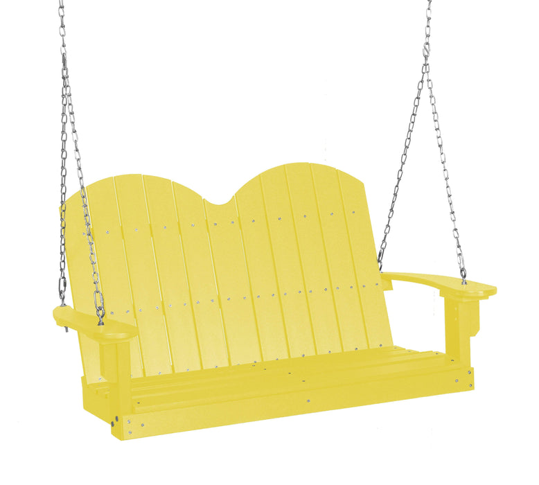 Wildridge Wildridge Classic 4 ft. Recycled Plastic Savannah Porch Swing Lemon Yellow Poly Porch Swing LCC-203-LY