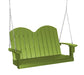 Wildridge Wildridge Classic 4 ft. Recycled Plastic Savannah Porch Swing Lime Green Poly Porch Swing LCC-203-LG
