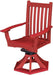 Wildridge Wildridge Classic Outdoor Swivel Rocker Side Chair W/Arms Cardinal Red Rocking Chair LCC-255-CAD