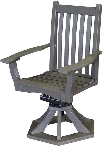 Wildridge Wildridge Classic Outdoor Swivel Rocker Side Chair W/Arms Dark Gray Rocking Chair LCC-255-DAG