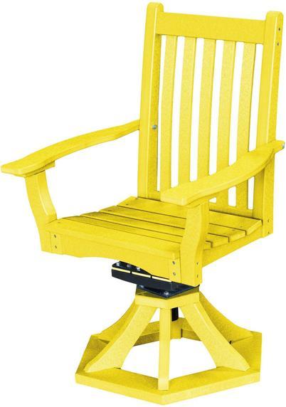 Wildridge Wildridge Classic Outdoor Swivel Rocker Side Chair W/Arms Lemon Yellow Rocking Chair LCC-255-LEY