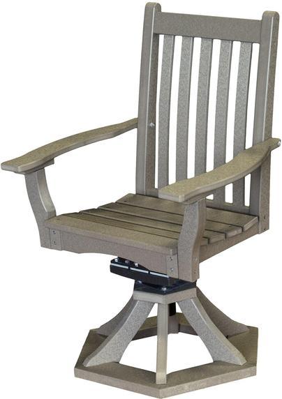 Wildridge Wildridge Classic Outdoor Swivel Rocker Side Chair W/Arms Light Gray Rocking Chair LCC-255-LIG