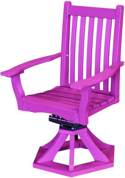 Wildridge Wildridge Classic Outdoor Swivel Rocker Side Chair W/Arms Purple Rocking Chair LCC-255-PU