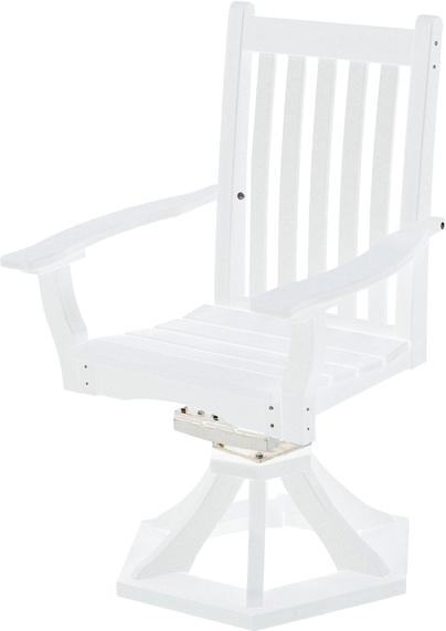 Wildridge Wildridge Classic Outdoor Swivel Rocker Side Chair W/Arms White Rocking Chair LCC-255-WH