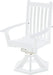 Wildridge Wildridge Classic Outdoor Swivel Rocker Side Chair W/Arms White Rocking Chair LCC-255-WH