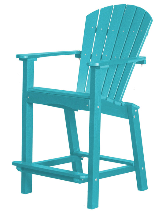 Wildridge Wildridge Classic Recycled Plastic 26" High Dining Chair Aruba Blue Chair LCC-251-AB